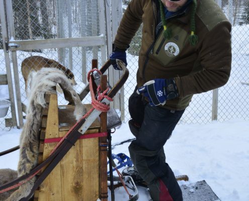 Uitleg over huskysledetocht