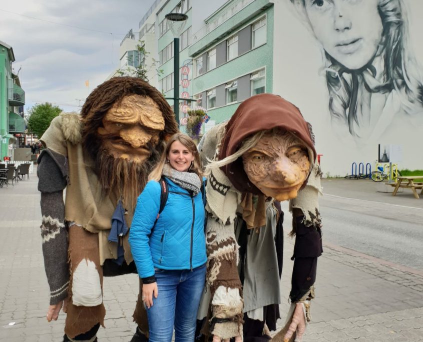 IJsland inspiratie studiereis trollen en muurtekening in Akureyri