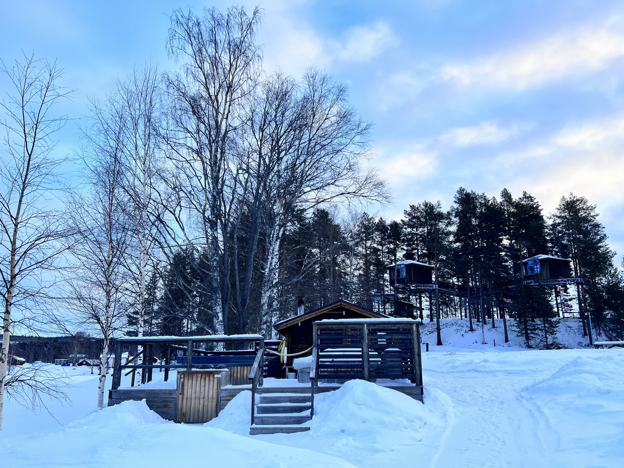 Sauna bij Granö Beckasin