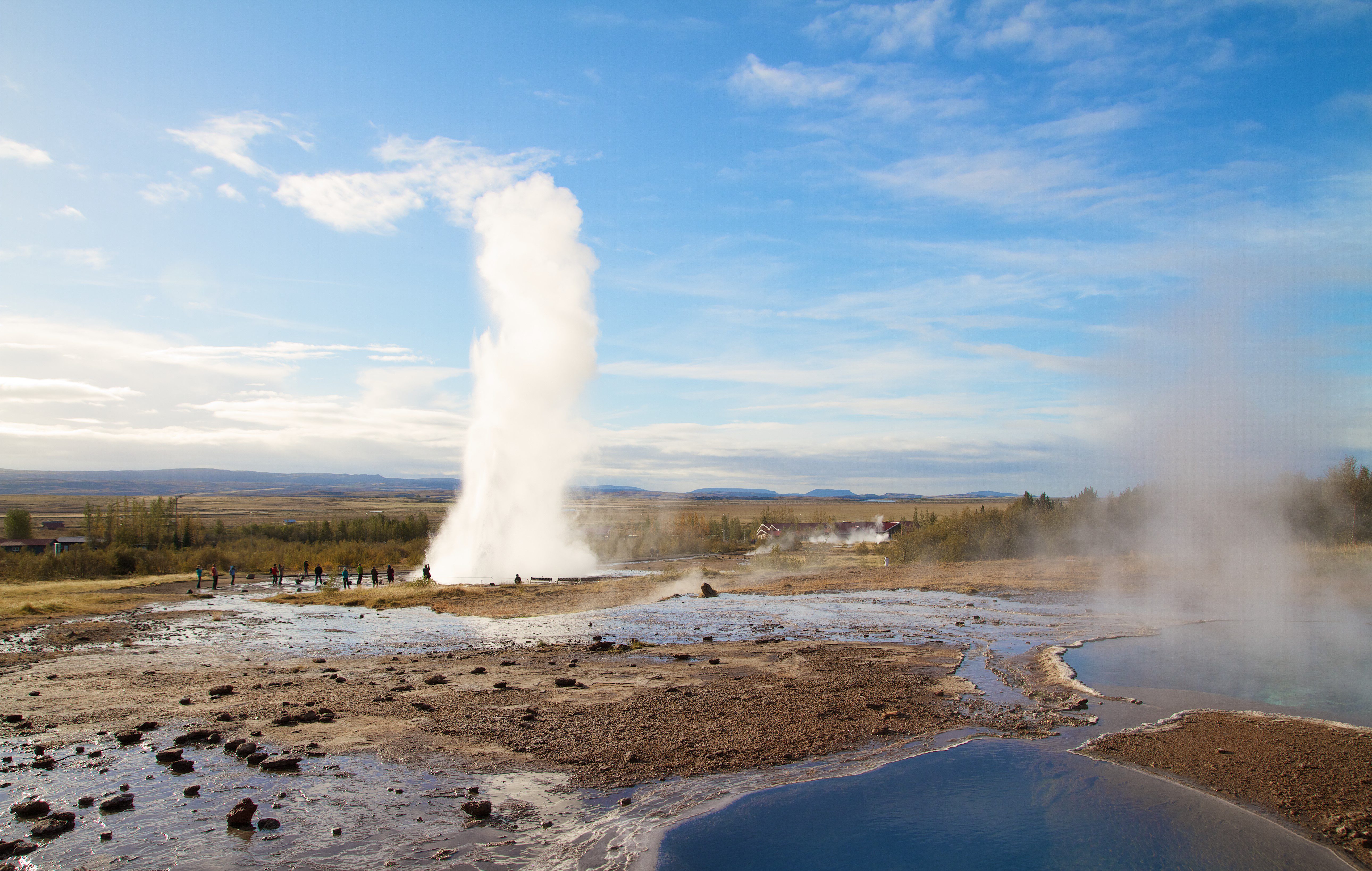 Landschap bij Geysir