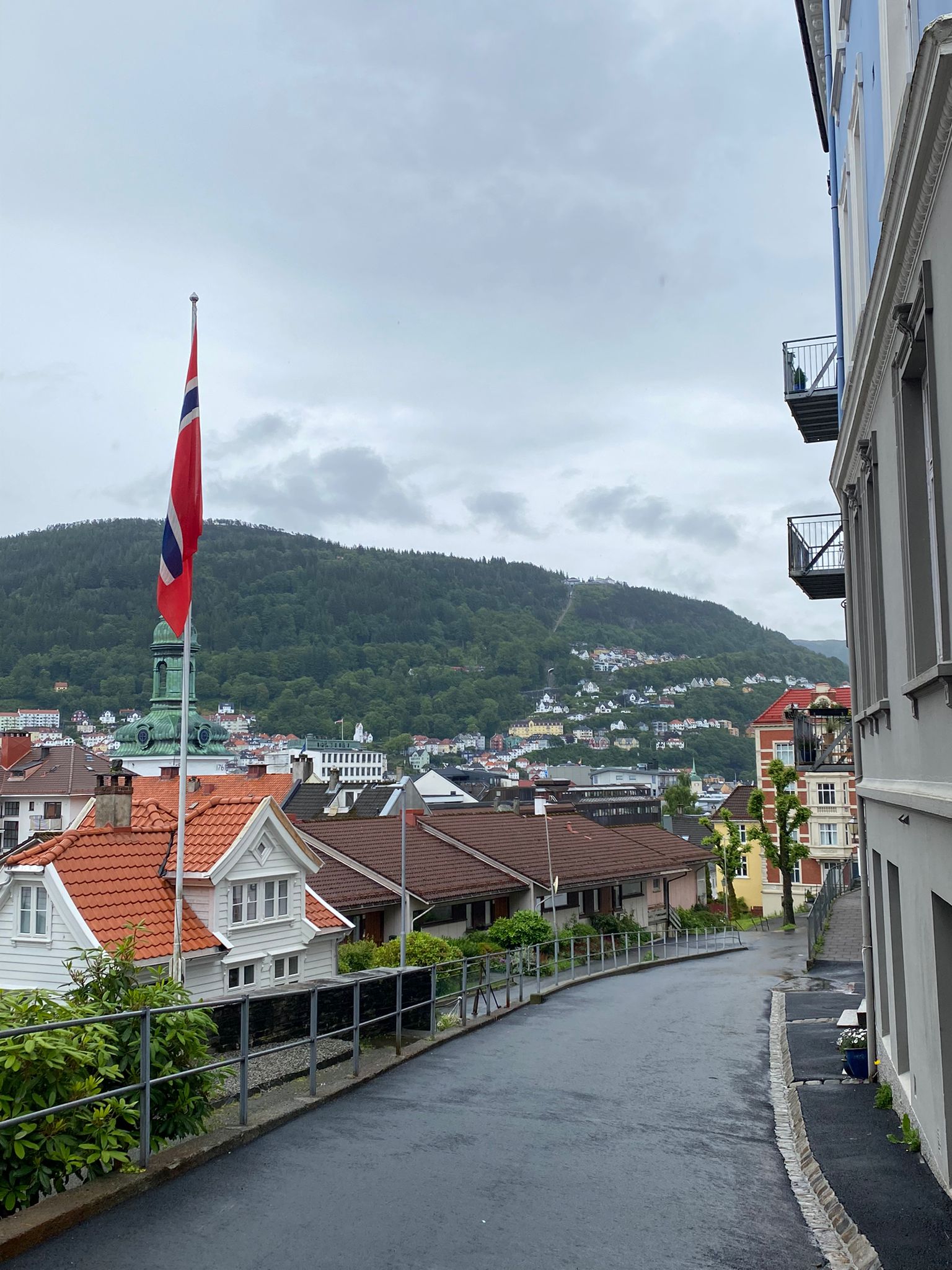 Noorwegen Uitzicht op de Fløibanen