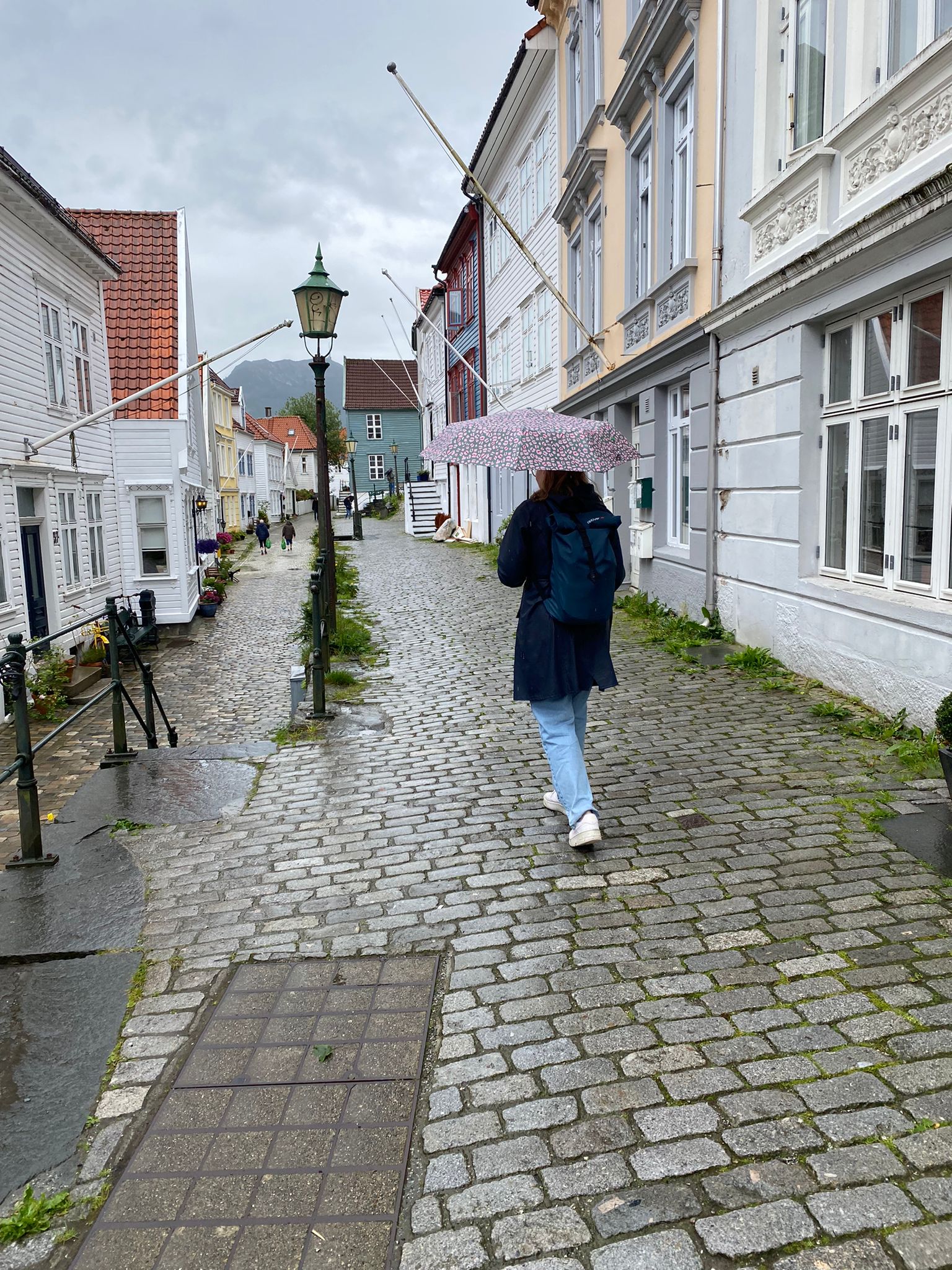 Noorwegen bergen lopen door de straatjes