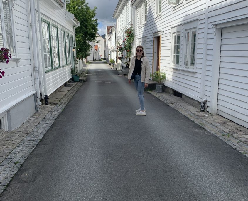 Noorwegen flekkefjord straatje