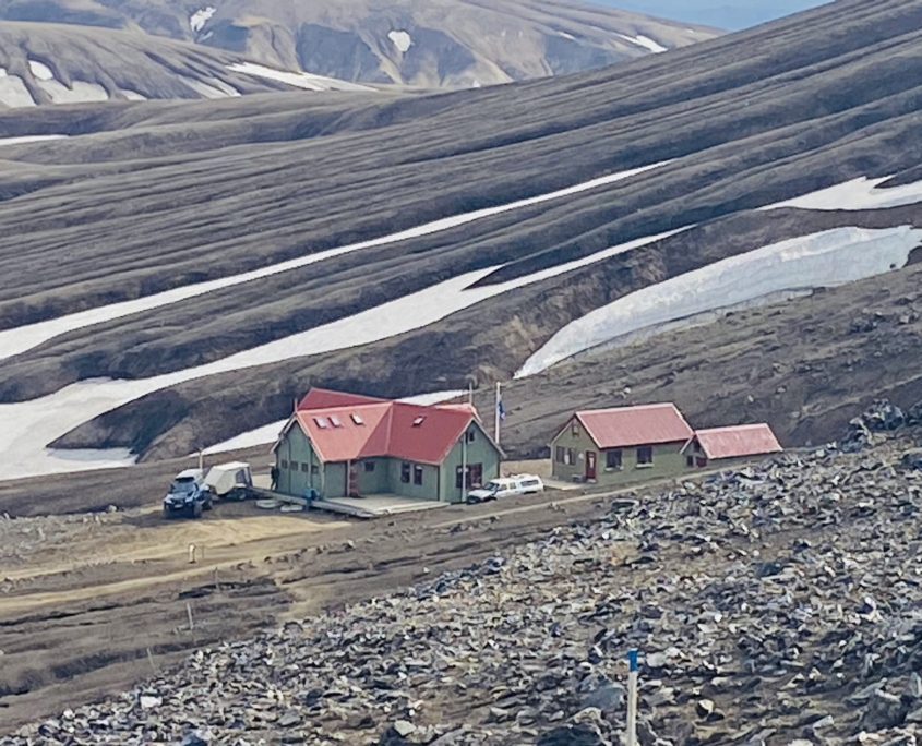 Laugavegur Groepsreis Anna Rottier - 28 juli Hut bij Hrafntinnusker