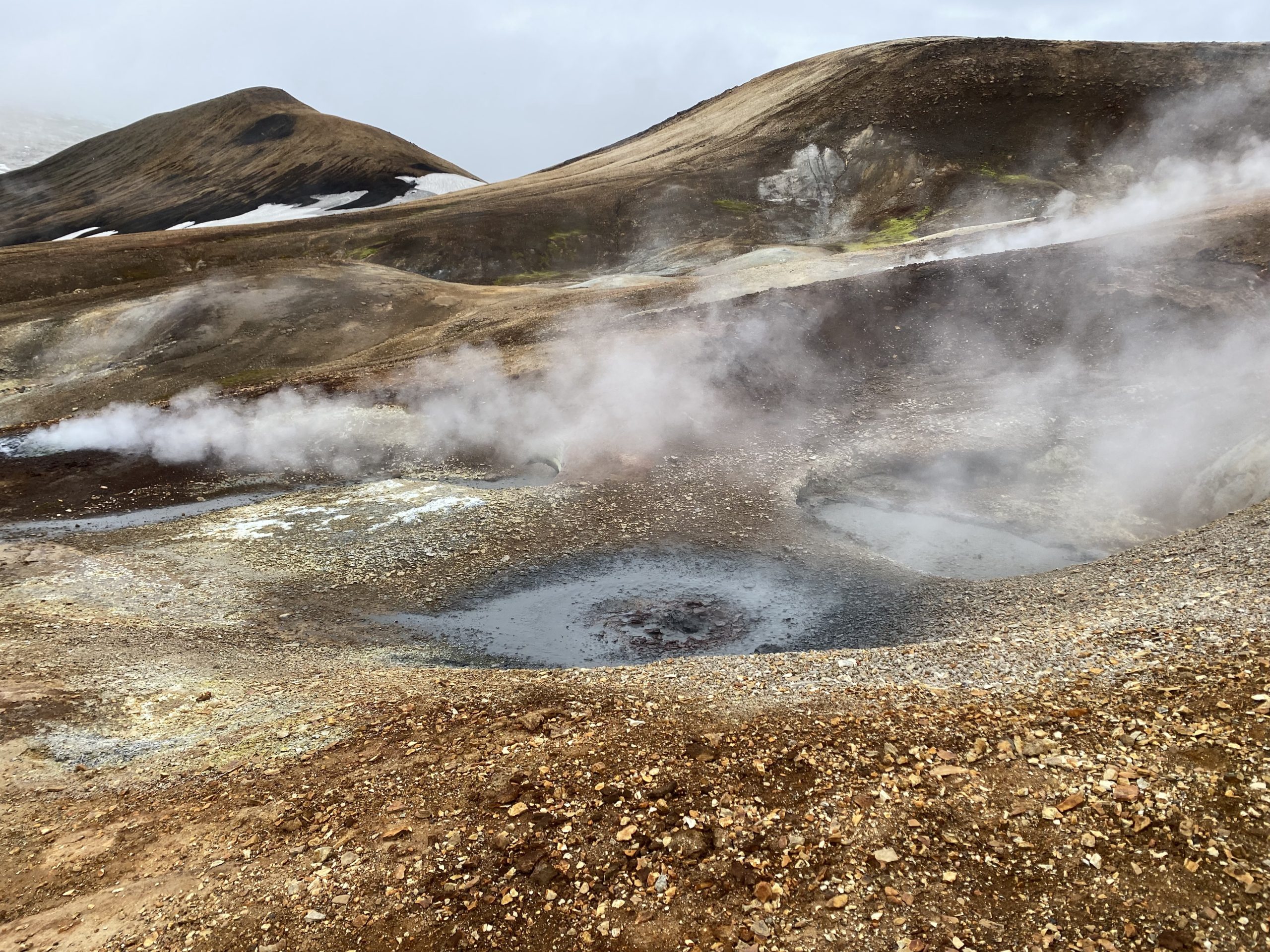 Laugavegur Groepsreis Anna Rottier - 29 juli - Hraftntinnusker naar Álftavatn - geothermisch bron