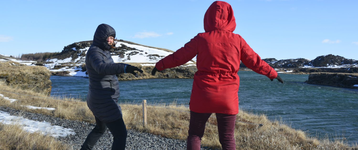 Harde wind bij Mývatn