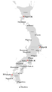 Kaart Japan