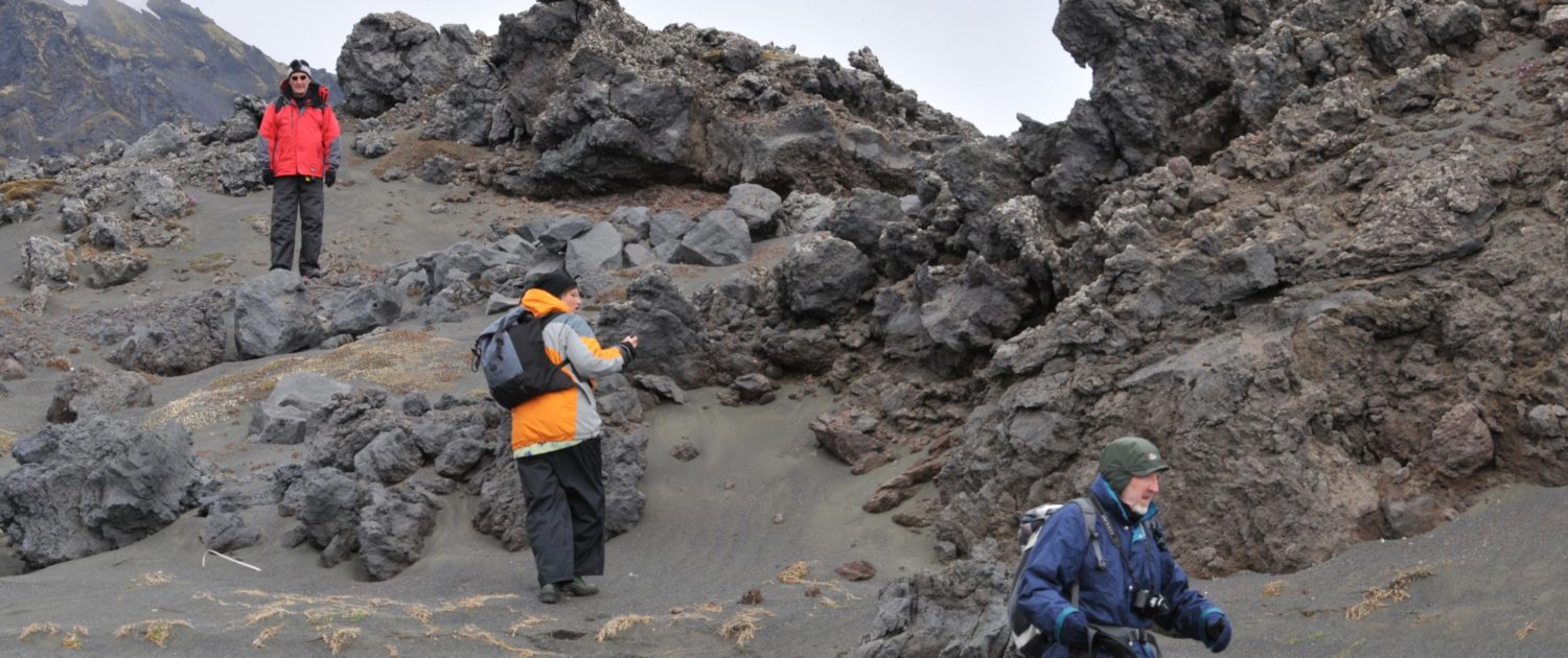 Starting our hike on Jan Mayen