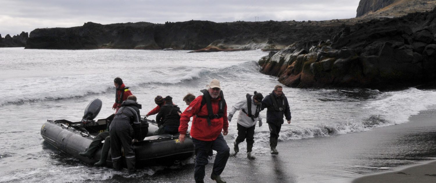 Zodiac (wet) landing at Jan Mayen