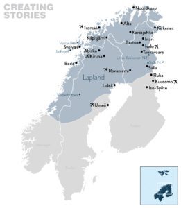 Regio's in Lapland - Basiskaart Lapland