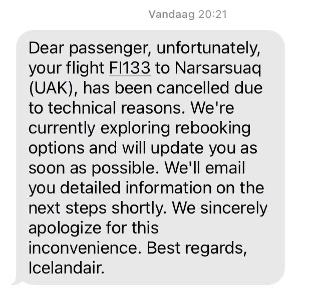 Gecancelde vlucht Gecancelde vlucht